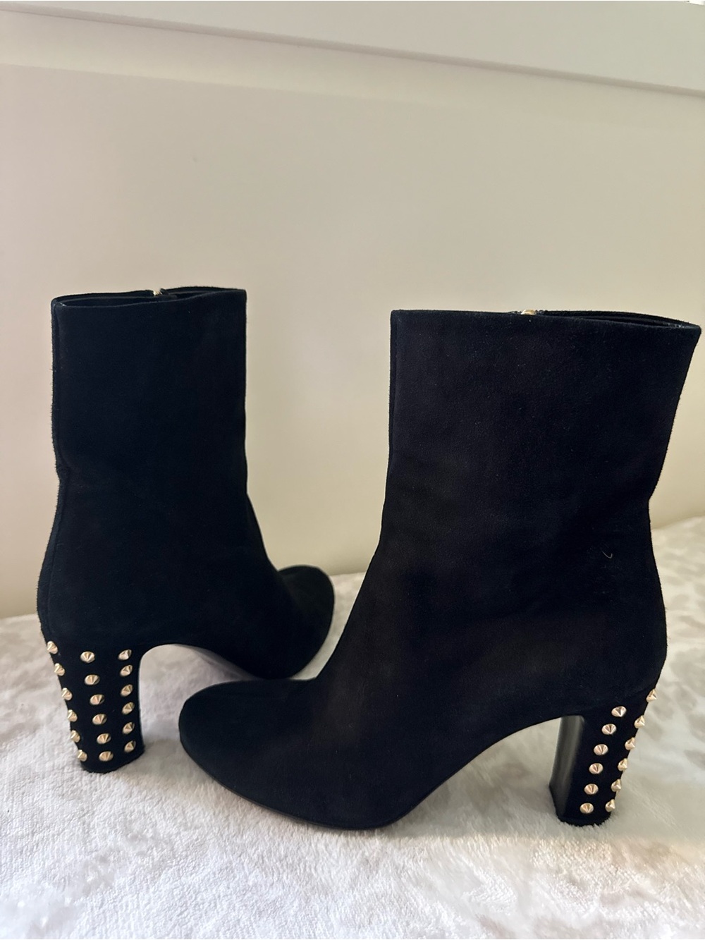 EUC Gucci Melville Studded Boots Black Suede Booties